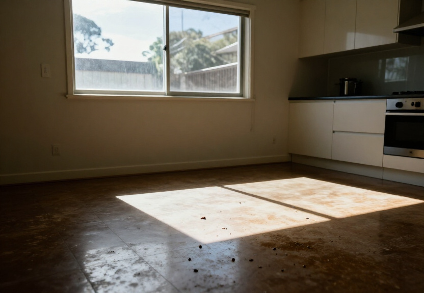 Rodent nest in a Northmead garage before treatment