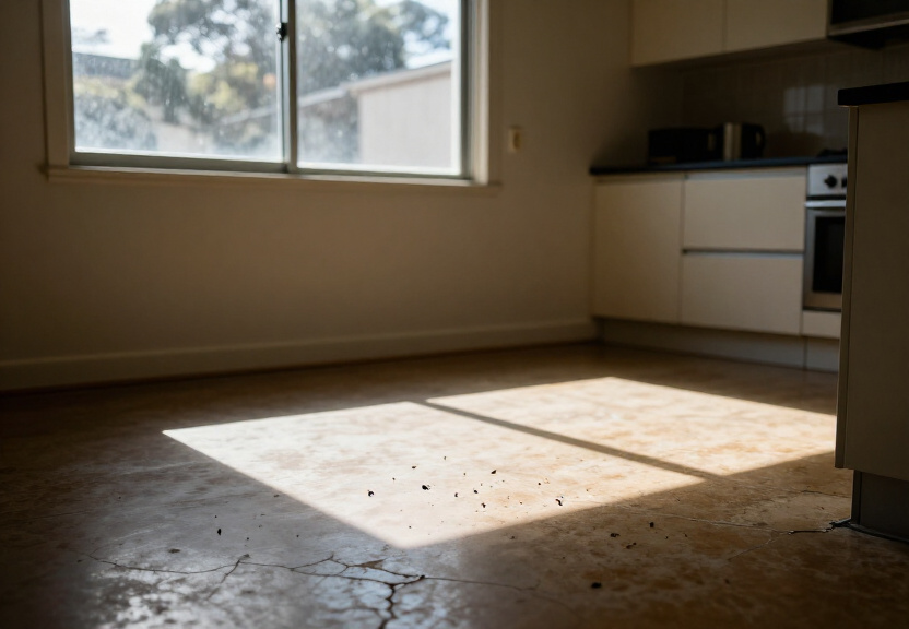Cockroach infestation in a Northmead kitchen before treatment